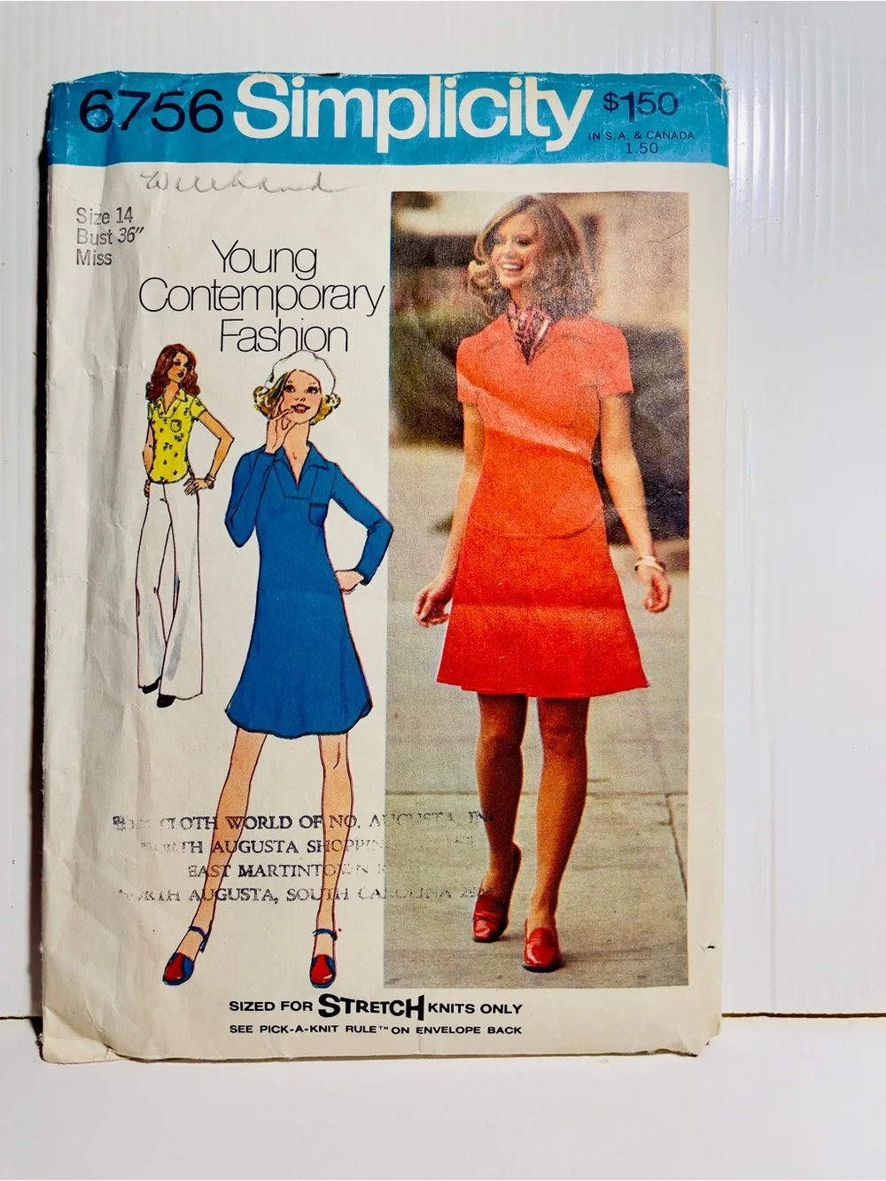 Simplicity & McCall's Vintage Sewing Pattern Lot - Yellow Blue Red Floral